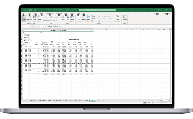 Stratification and Excel Integration - CMBS Software
